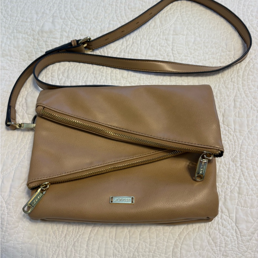 Joe's Jeans Brown Leather Bag with Gold Accent